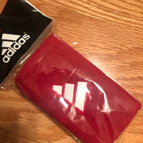 Adidas sweat wristband red